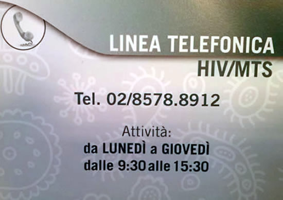 Linea dedicata HIV/MTS, 2004