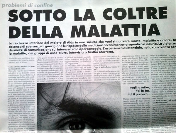 Sotto la coltre della malattia, 1994