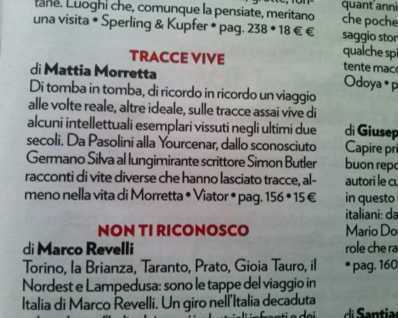 Recensioni Tracce Vive